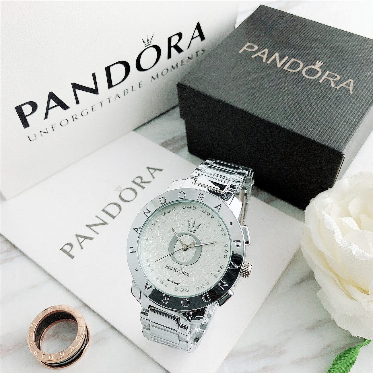 P A N D O R A Classic Glamour + Bracelet Charms