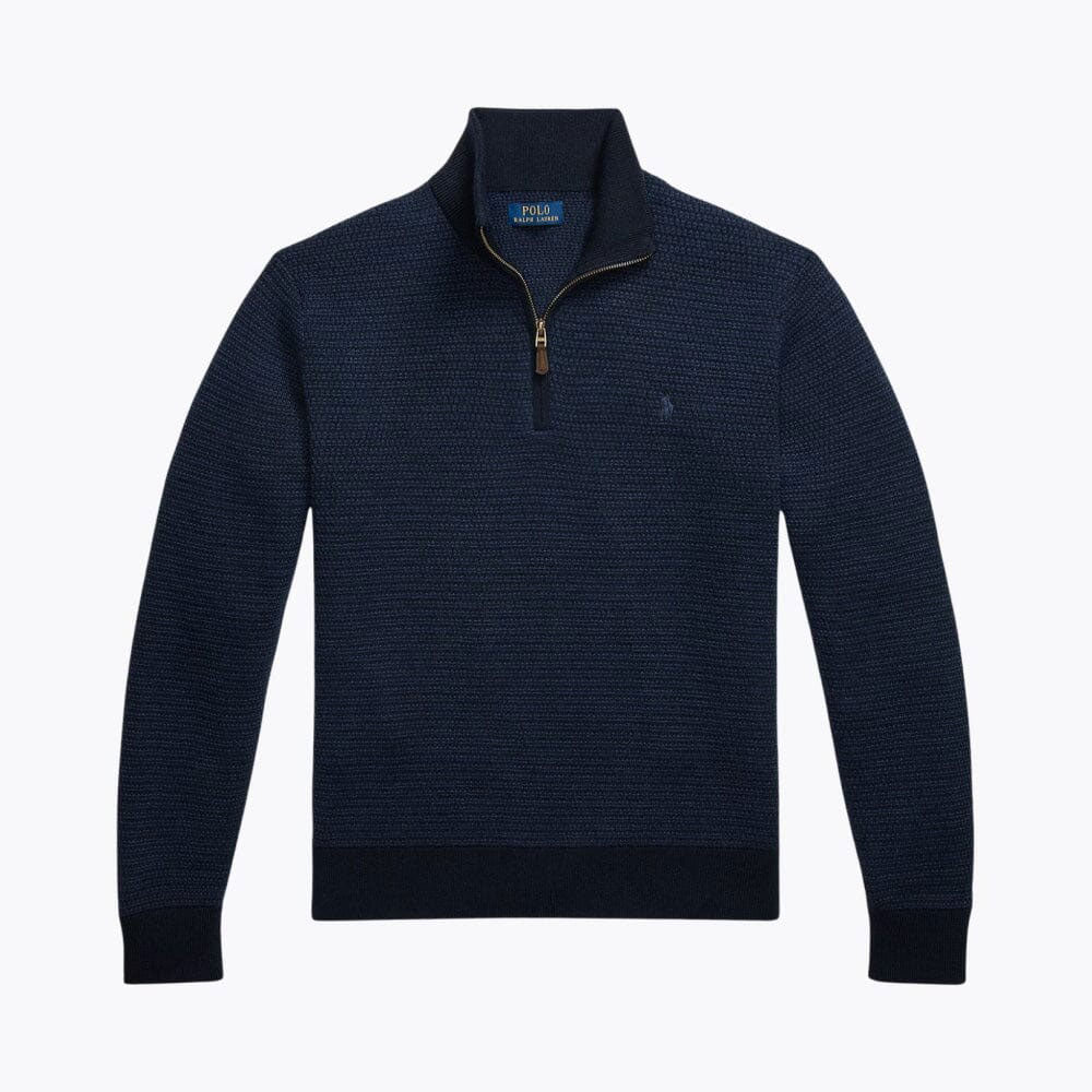 Regular Fit Wool Quarter-Zip Sweater
