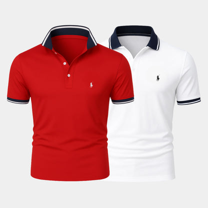 Slim Fit Cotton-Blend Shirt Duo - Buy 1, Get 1 Free