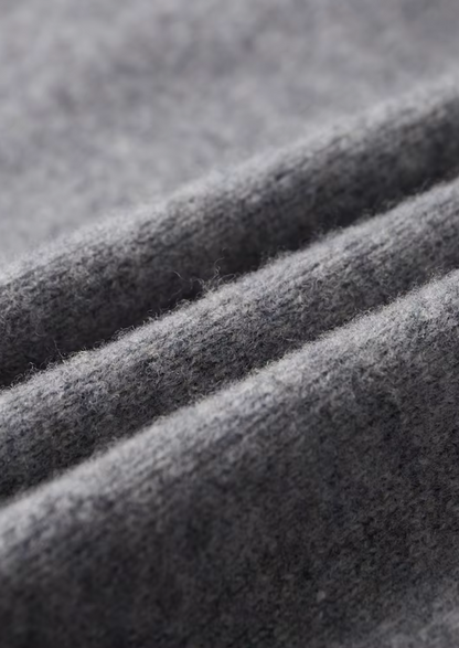 MERINO ZIP TWO-TONE CARDIGAN