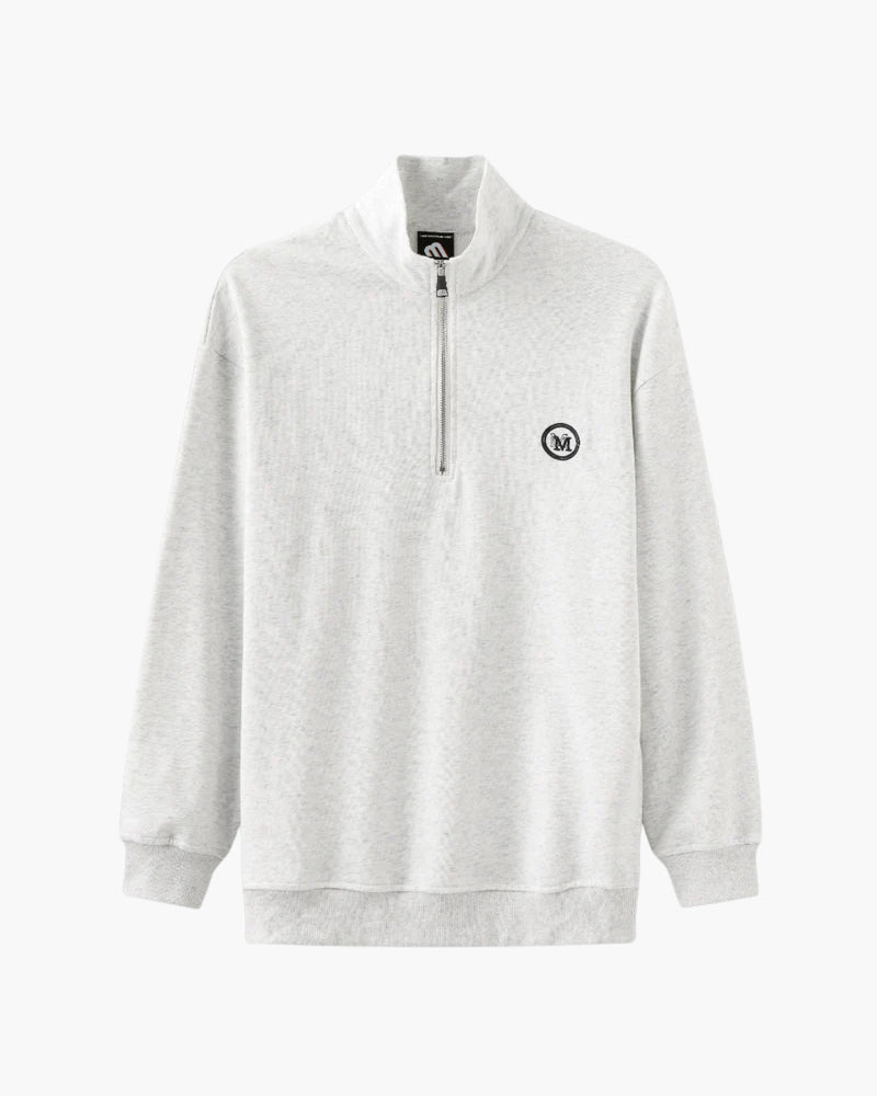 Polo collar sweater Zip up