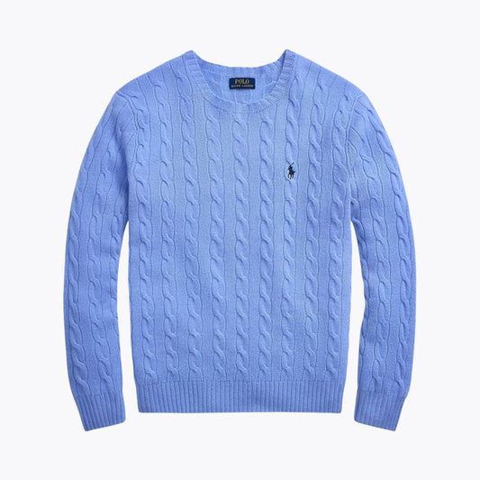 Wool Cashmere Blend Crewneck Sweater