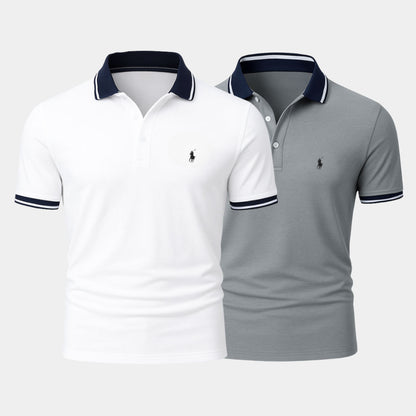 Slim Fit Cotton-Blend Shirt Duo - Buy 1, Get 1 Free
