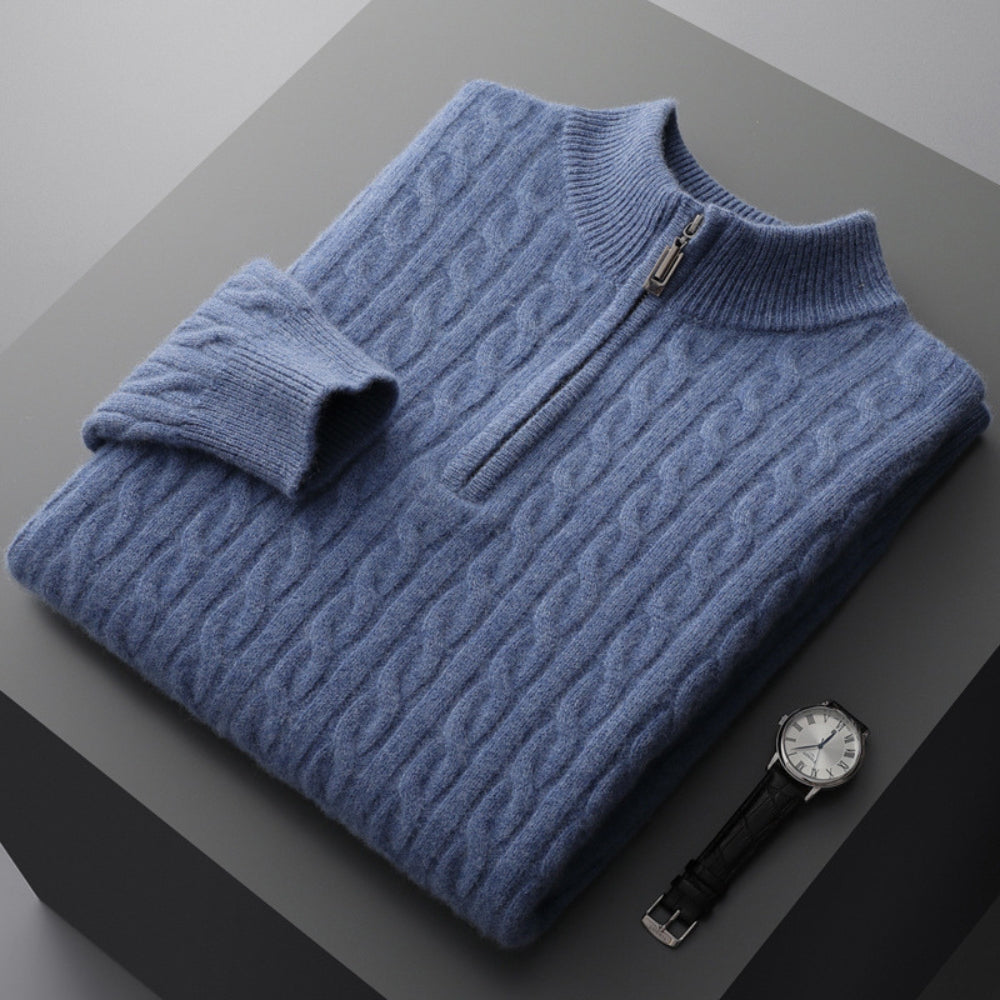 Old Money Thickened Cashmere Wool Turtleneck Sweater