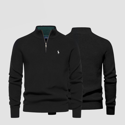 Zip Neck Knit Sweater