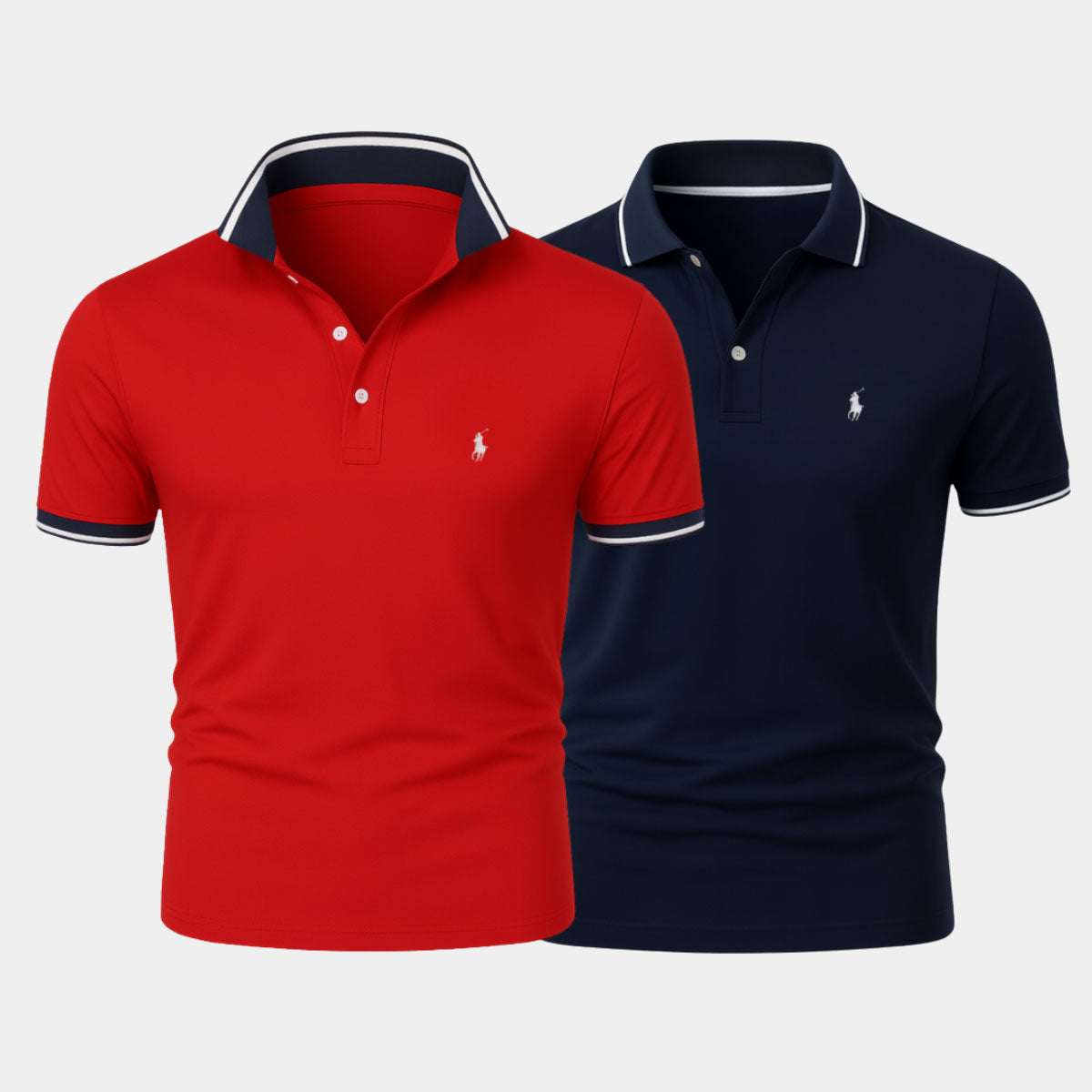 Slim Fit Cotton-Blend Shirt Duo - Buy 1, Get 1 Free