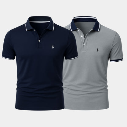 Slim Fit Cotton-Blend Shirt Duo - Buy 1, Get 1 Free