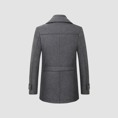 Old Money Mid-Length Woolen Coat Business Casual Style