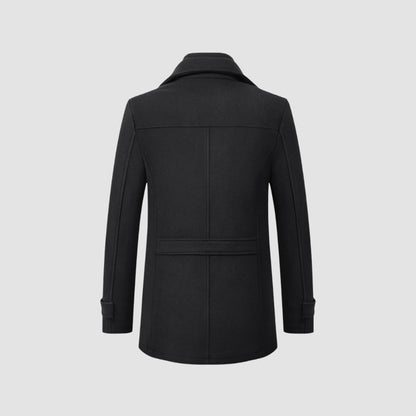 Old Money Mid-Length Woolen Coat Business Casual Style