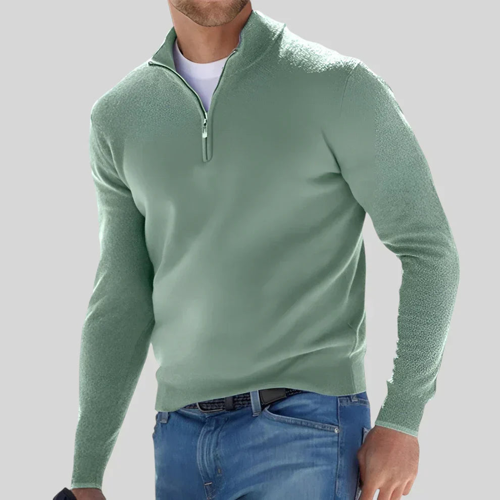 Old Money Zipped Sweater