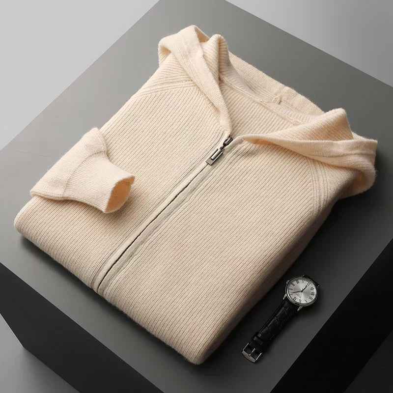 Old Money Wool Zip Hoodie