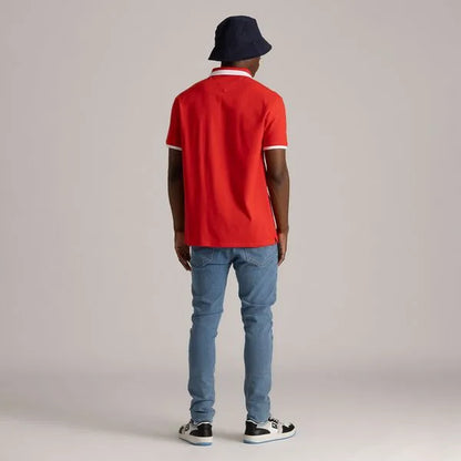 Short Sleeve Polo Shirt - Red