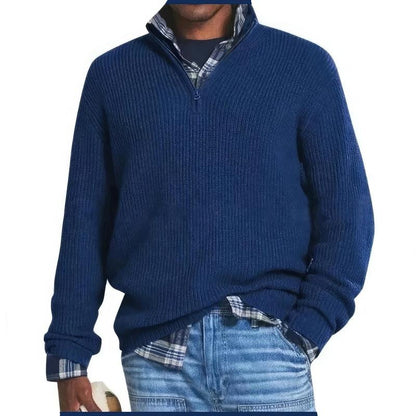 Old Money Knit Zip Sweater
