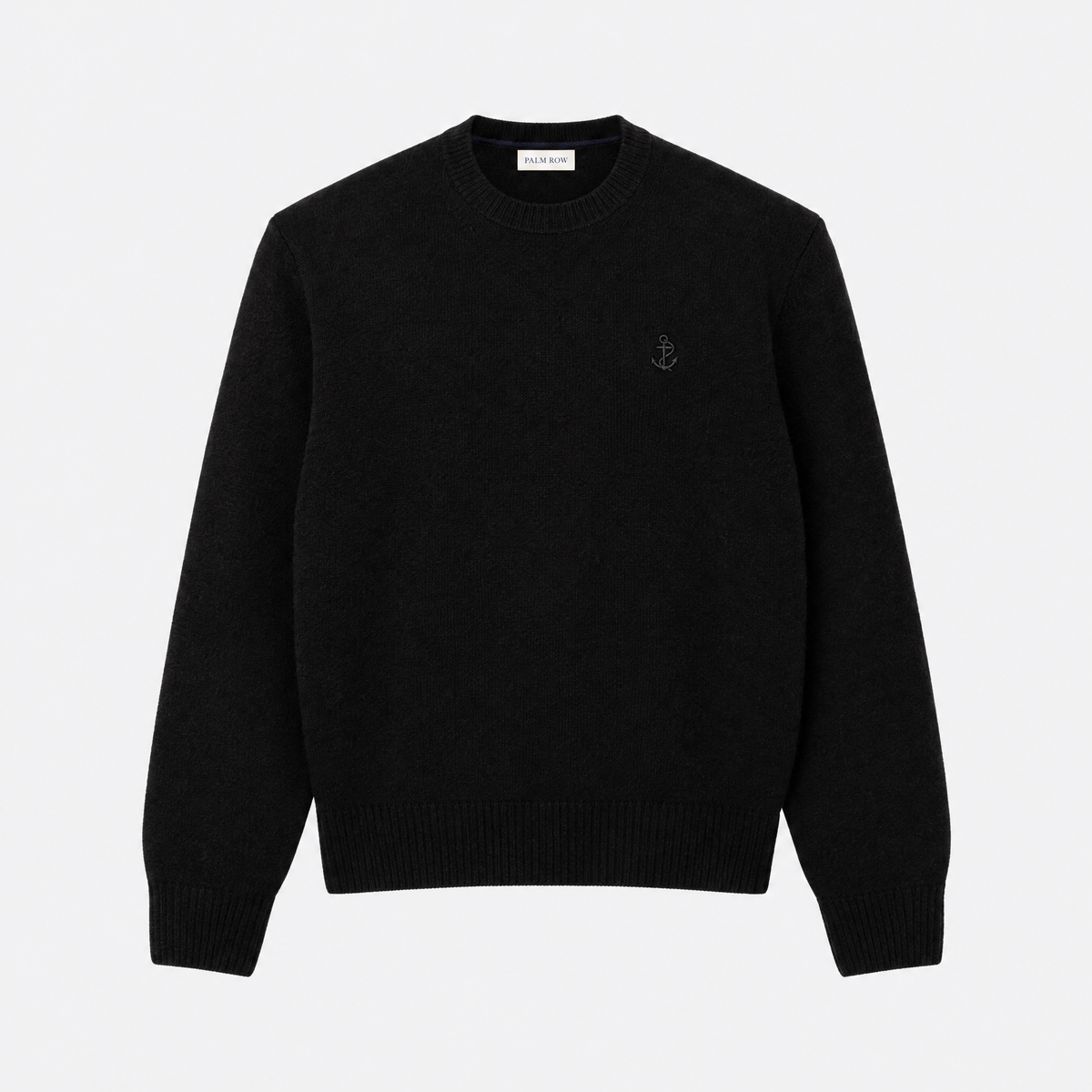 Portofino Wool Crew - Black