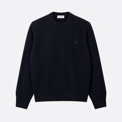 Portofino Wool Crew - Midnight blue
