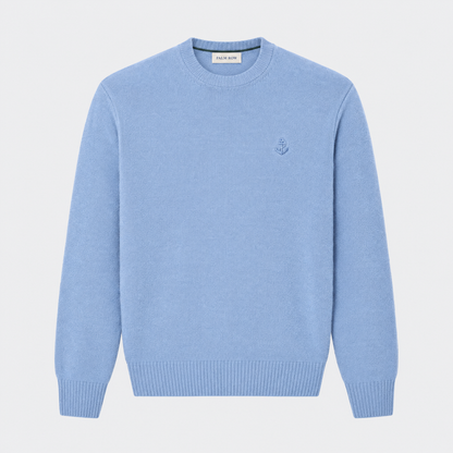 Portofino Wool Crew - Pale blue