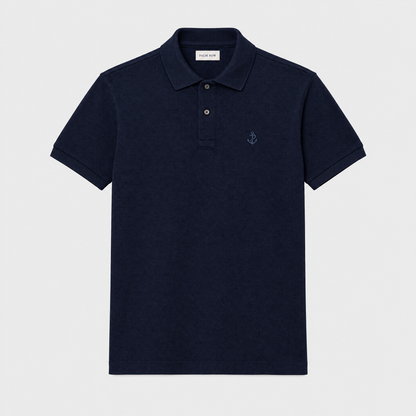 Positano Piqué Polo - Navy Blue