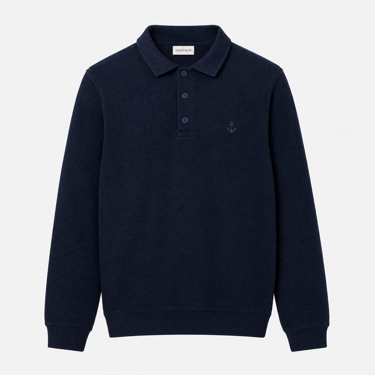 Lisbon Polo Collar Sweatshirt - Blue
