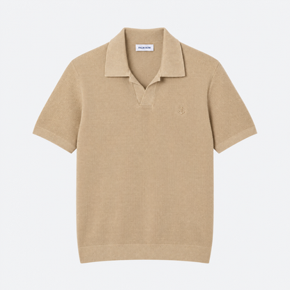 Taormina Open Collar Sweater - Beige