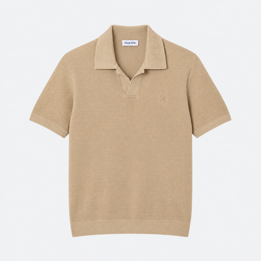 Taormina Open Collar Sweater - Beige