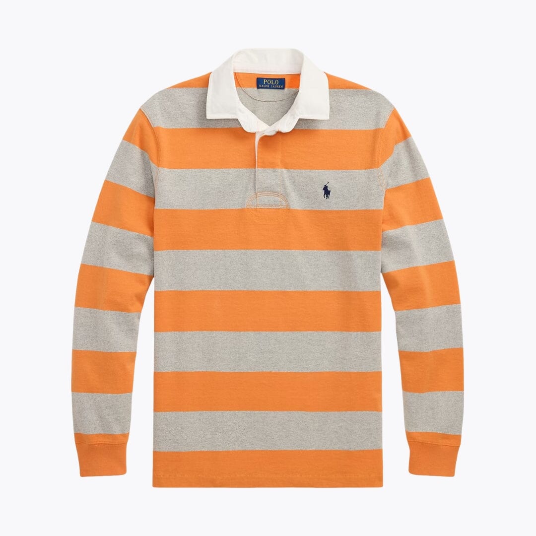 Classic Fit Striped Cotton Rugby Shirt