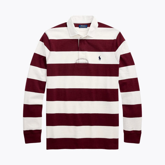 Classic Fit Striped Cotton Rugby Shirt