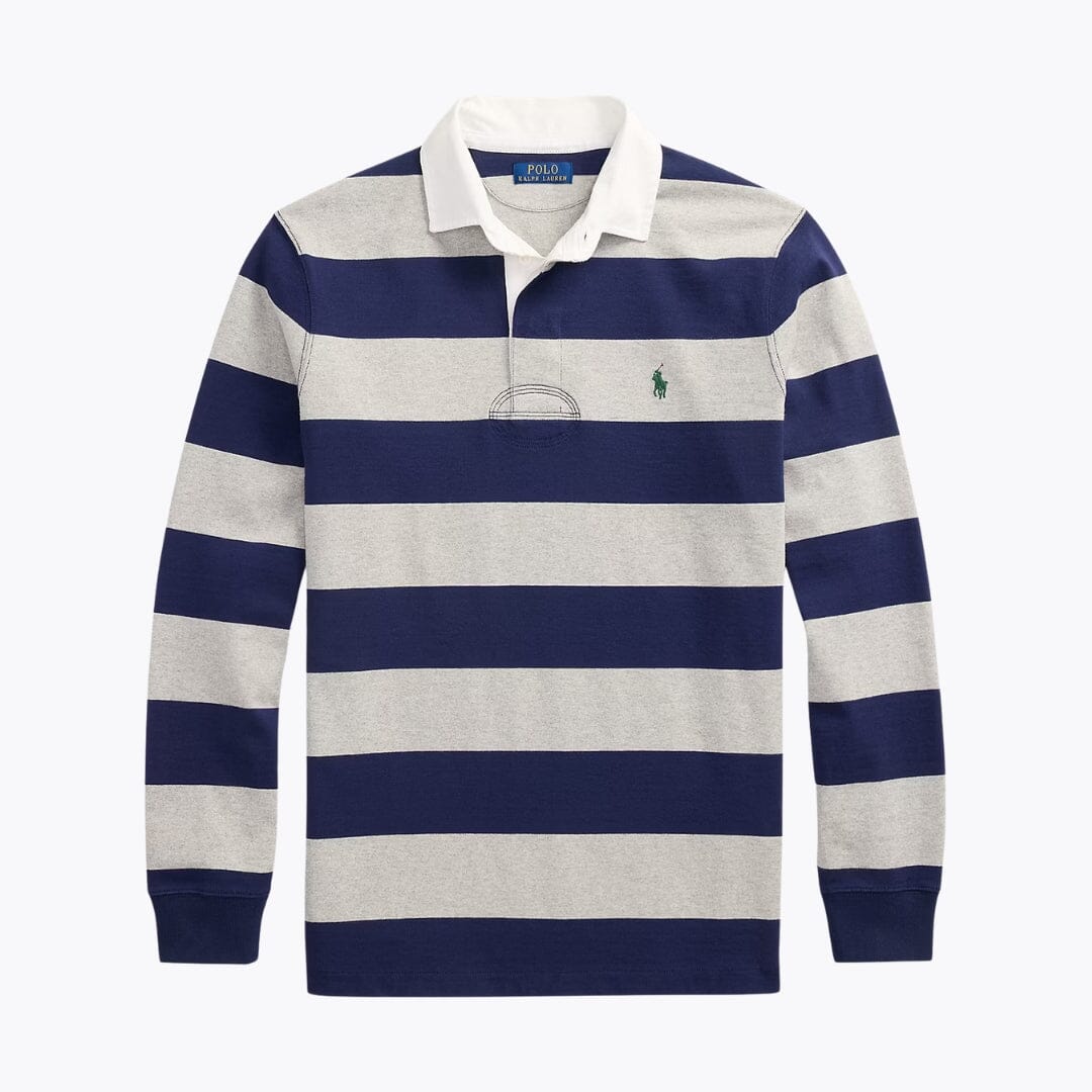 Classic Fit Striped Cotton Rugby Shirt