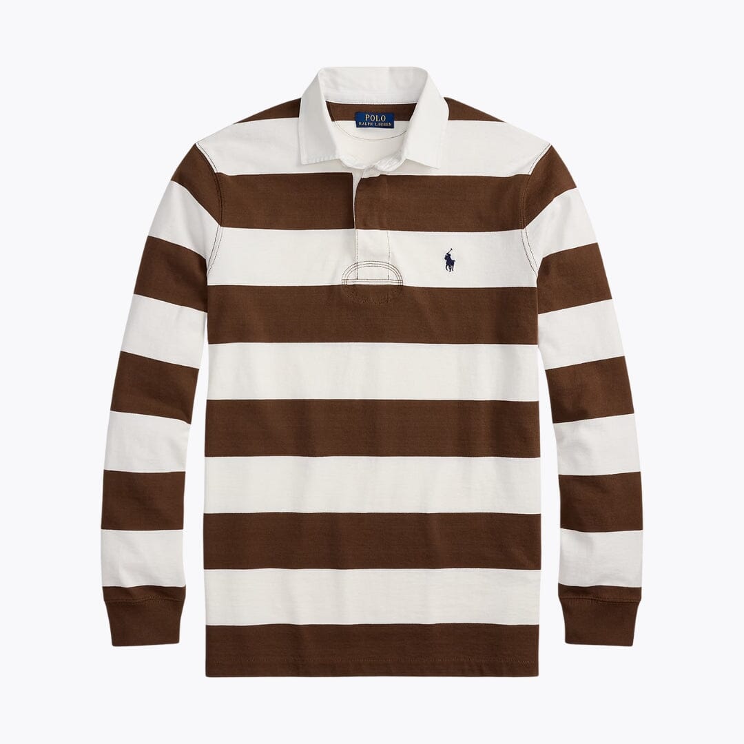 Classic Fit Striped Cotton Rugby Shirt