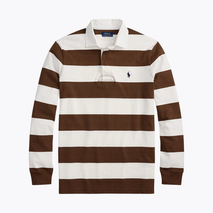 Classic Fit Striped Cotton Rugby Shirt