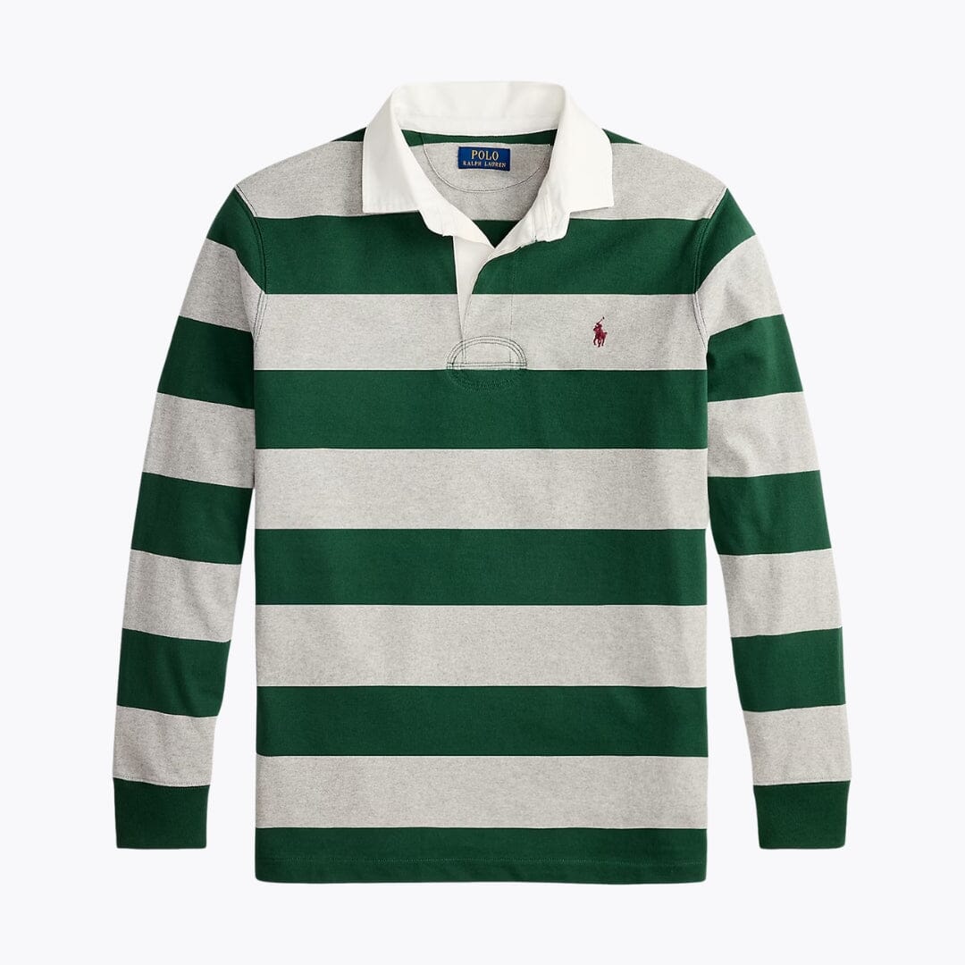 Classic Fit Striped Cotton Rugby Shirt