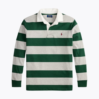Classic Fit Striped Cotton Rugby Shirt
