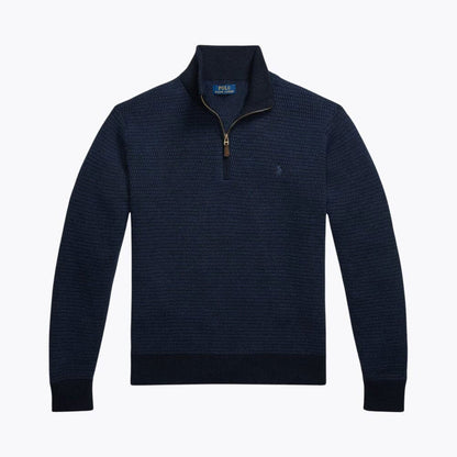 Regular Fit Wool Quarter-Zip Sweater