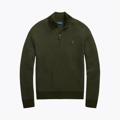 Regular Fit Wool Quarter-Zip Sweater