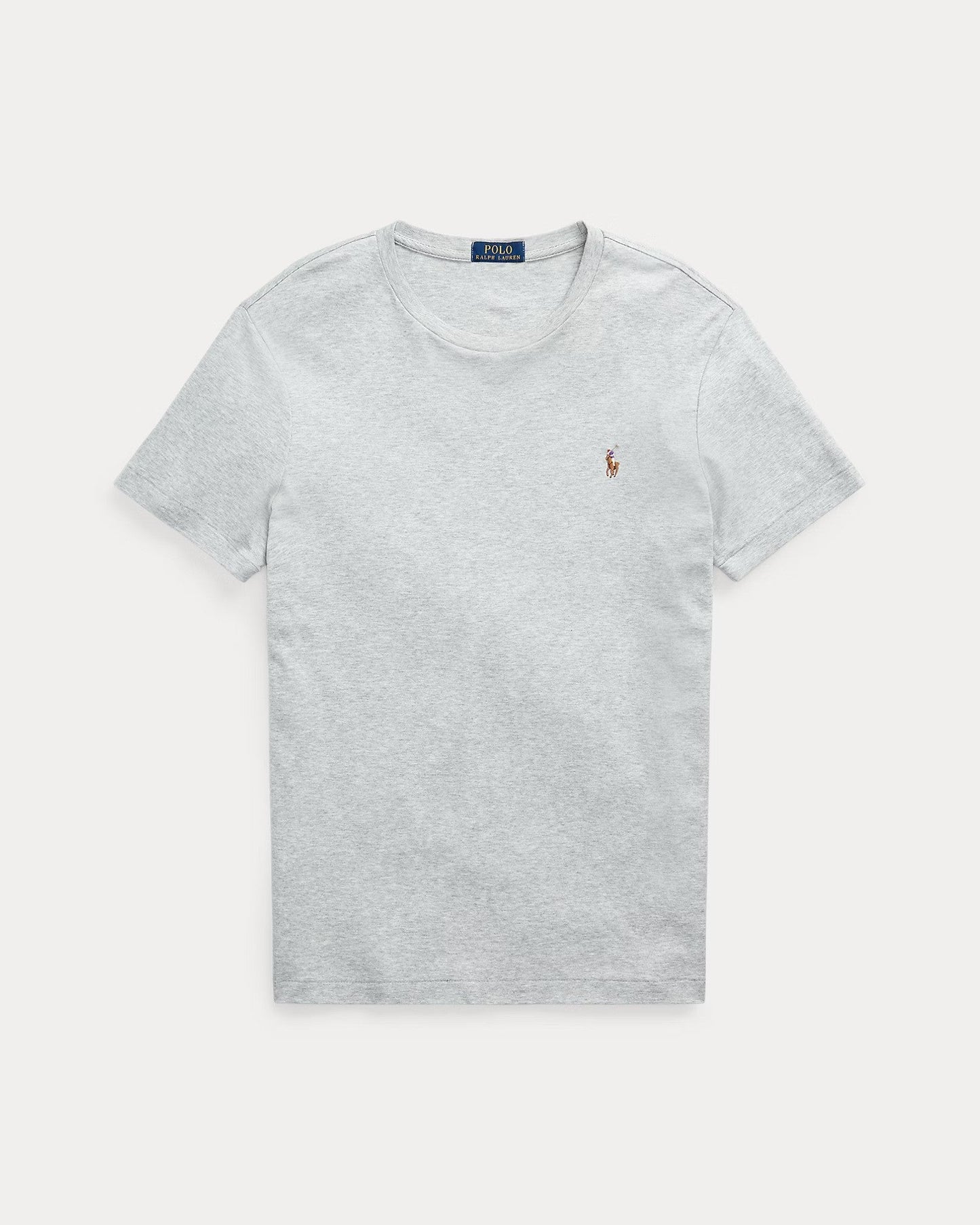 Slim Fit Cotton Crewneck T-Shirt Gray