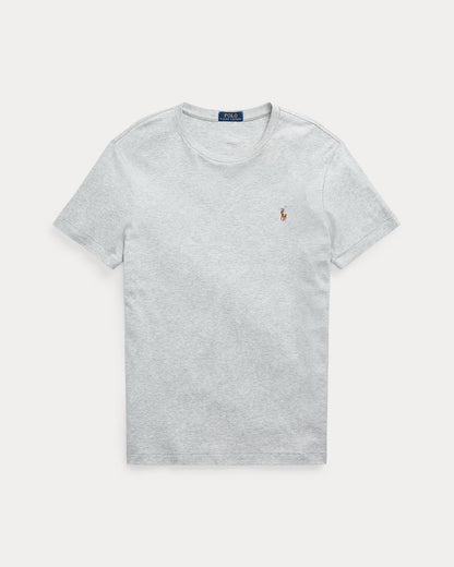 Slim Fit Cotton Crewneck T-Shirt Gray