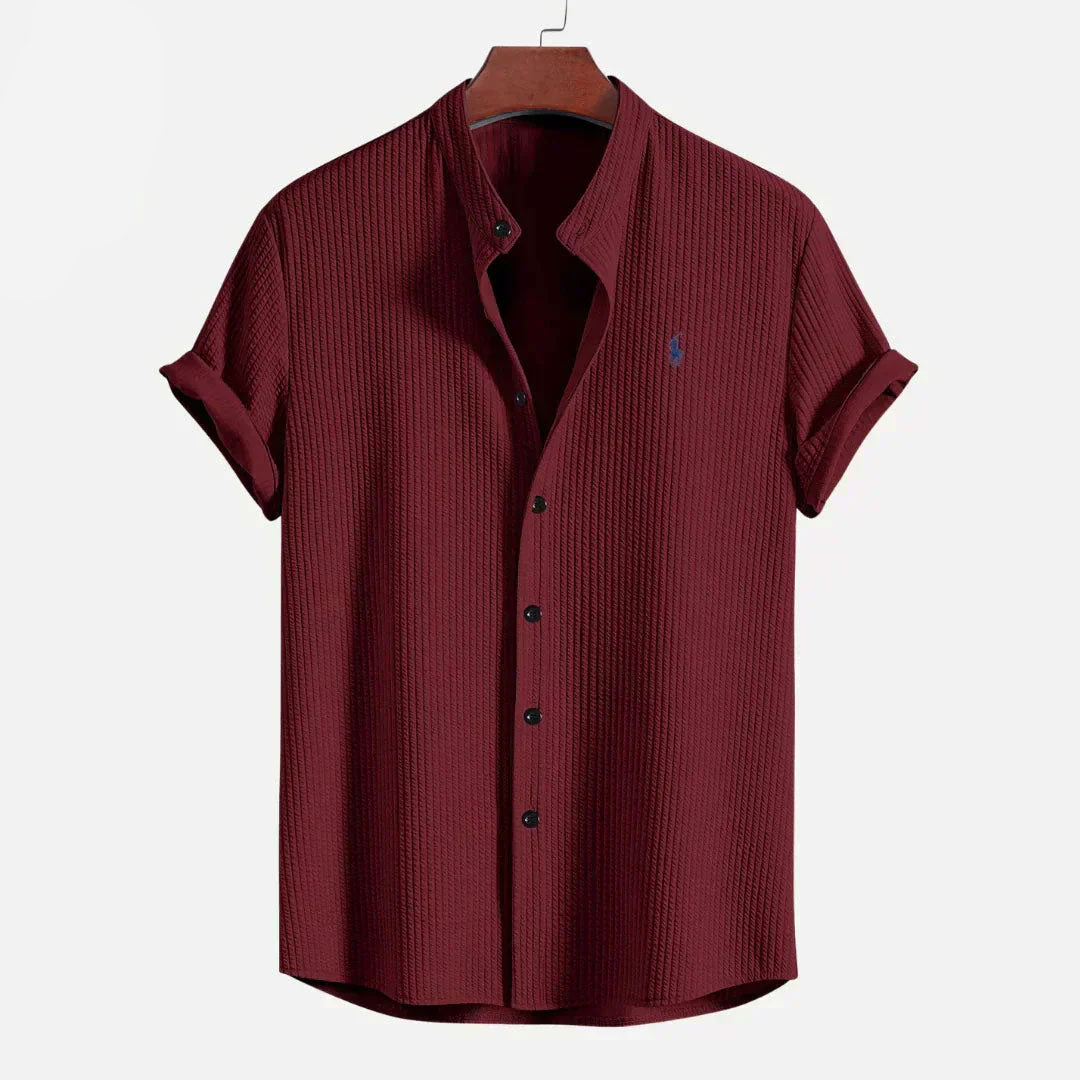 Slim Fit Ribbed Summer Shirt