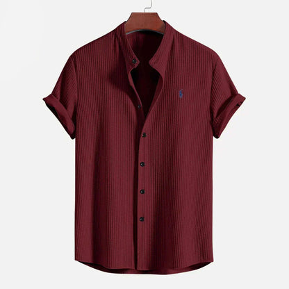Slim Fit Ribbed Summer Shirt